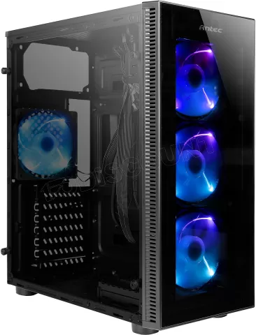 Photo de Boitier Moyen Tour ATX Antec NX210 RGB avec panneaux vitrés (Noir)