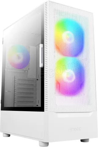 Photo de Boitier Moyen Tour ATX Antec NX410 RGB avec panneau vitré (Blanc)