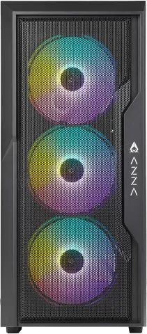 Photo de Boitier Moyen Tour ATX Azza Fighter RGB avec panneau vitré (Noir)