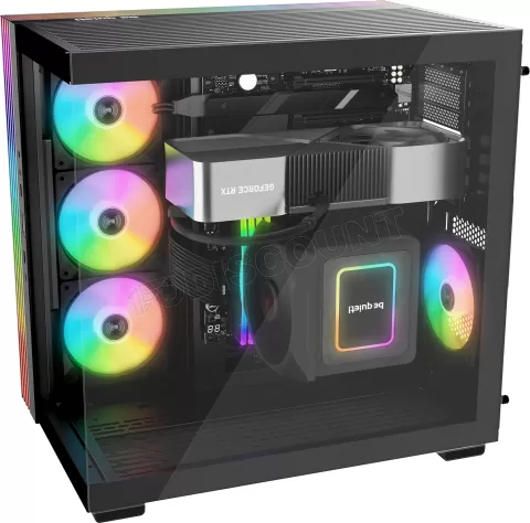 Photo de Boitier Moyen Tour ATX be quiet! Light Base 600 DX RGB avec panneaux vitrés (Noir)