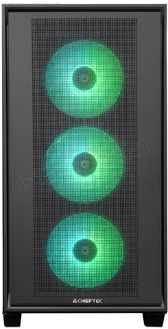 Photo de Boitier Moyen Tour ATX Chieftec Hunter 3 RGB avec panneau vitré (Noir)