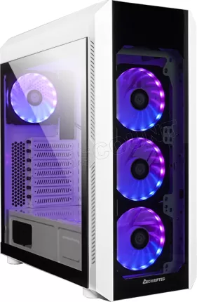 Photo de Boitier Moyen Tour ATX Chieftec Scorpion 3 RGB avec panneaux vitrés (Blanc)