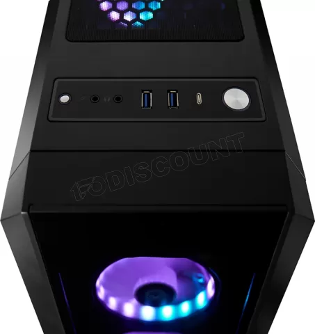 Photo de Boitier Moyen Tour ATX Chieftec Scorpion 3 RGB avec panneaux vitrés (Noir)