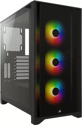 Photo de Boitier Moyen Tour ATX Corsair iCue 4000X RGB avec panneaux vitrés (Noir)