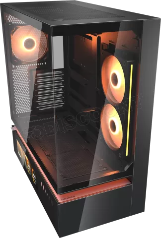 Photo de Boitier Moyen Tour ATX Cougar CFV235 Vision RGB avec panneaux vitrés (Noir)