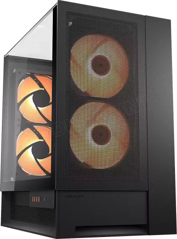 Photo de Boitier Moyen Tour ATX Cougar OmnyX RGB avec panneaux vitrés (Noir)