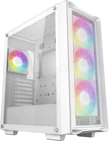 Photo de Boitier Moyen Tour ATX DeepCool CC560 Mesh V2 RGB avec panneau vitré (Blanc)