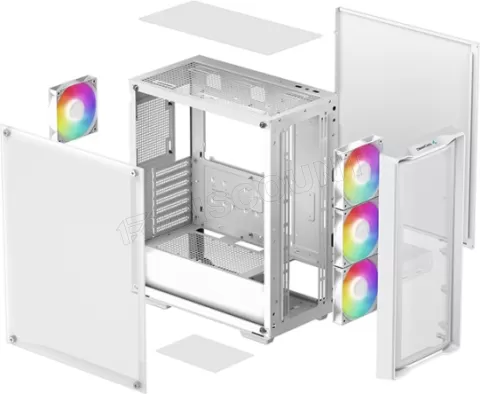 Photo de Boitier Moyen Tour ATX DeepCool CC560 Mesh V2 RGB avec panneau vitré (Blanc)