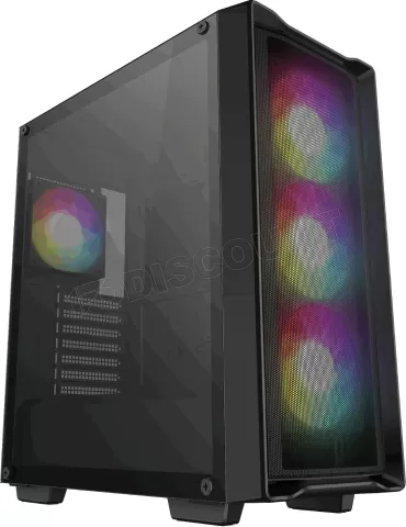 Photo de Boitier Moyen Tour ATX DeepCool CC560 Mesh V2 RGB avec panneau vitré (Noir)