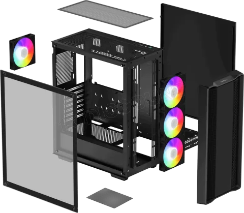 Photo de Boitier Moyen Tour ATX DeepCool CC560 RGB avec panneau vitré (Noir)