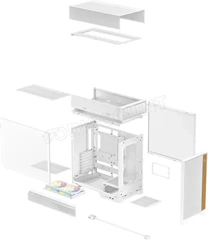 Photo de Boitier Moyen Tour ATX DeepCool CL660 RGB avec panneau vitré (Blanc)
