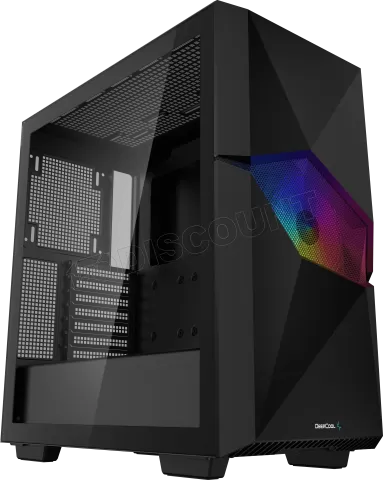 Photo de Boitier Moyen Tour ATX DeepCool Cyclops RGB avec panneau vitré (Noir)