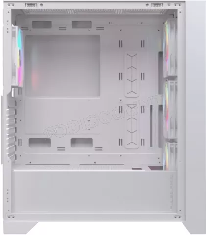 Photo de Boitier Moyen Tour ATX Einarex P600 RGB avec panneau vitré (Blanc)