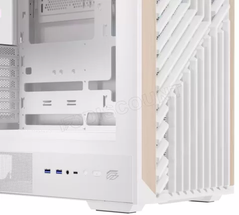 Photo de Boitier Moyen Tour ATX Einarex P800 RGB avec panneau vitré (Blanc)