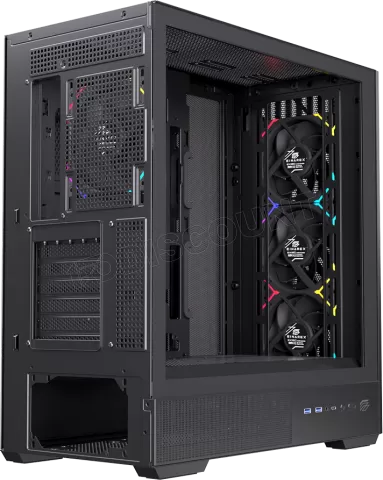 Photo de Boitier Moyen Tour ATX Einarex P800 RGB avec panneau vitré (Noir)