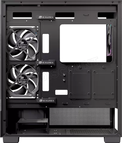 Photo de Boitier Moyen Tour ATX Einarex S501D RGB avec panneaux vitrés (Noir)