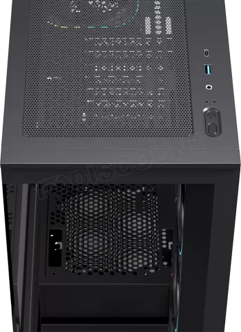 Photo de Boitier Moyen Tour ATX Einarex S700 RGB avec panneau vitré (Noir)