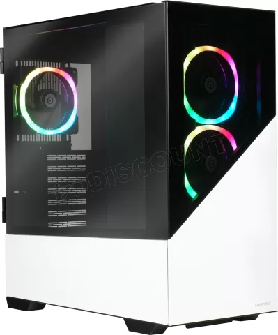 Photo de Boitier Moyen Tour ATX Enermax K8 RGB avec panneau vitré (Noir/Blanc)