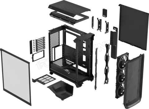 Photo de Boitier Moyen Tour ATX Fractal Design Meshify 3 RGB avec panneau vitré (Noir)