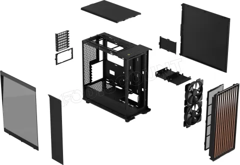 Photo de Boitier Moyen Tour ATX Fractal Design North avec panneau vitré (Noir)