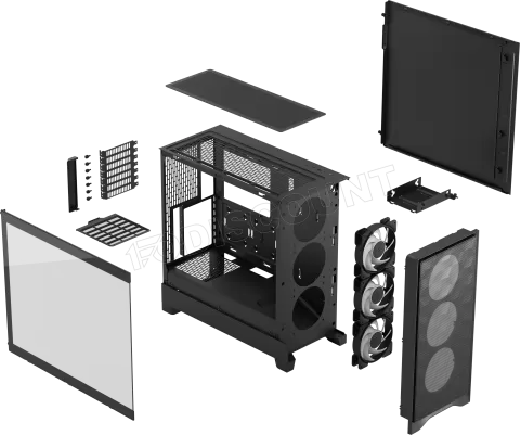 Photo de Boitier Moyen Tour ATX Fractal Design Pop 2 Air RGB avec panneau vitré (Noir)