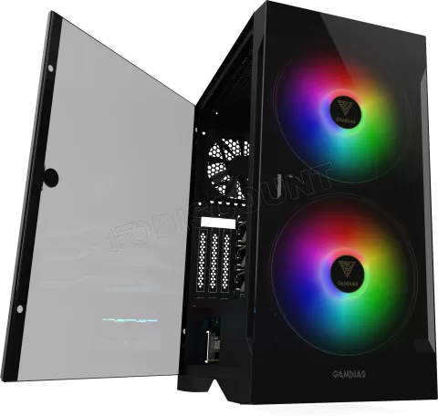 Photo de Boitier Moyen Tour ATX Gamdias Apollo E2 Elite RGB avec panneaux vitrés (Noir)