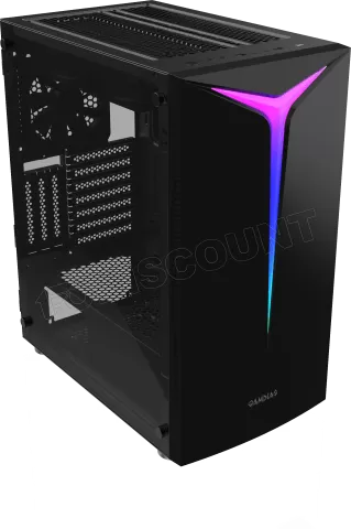 Photo de Boitier Moyen Tour ATX Gamdias Argus E2 Elite RGB avec panneau vitré (Noir)