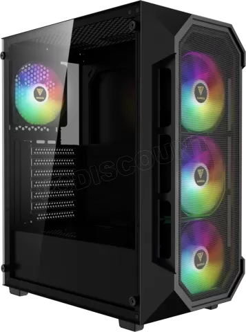 Photo de Boitier Moyen Tour ATX Gamdias Aura GC1 Elite RGB avec panneau vitré (Noir)