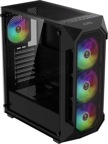 Photo de Boitier Moyen Tour ATX Gamdias Aura GC1 Elite RGB avec panneau vitré (Noir)