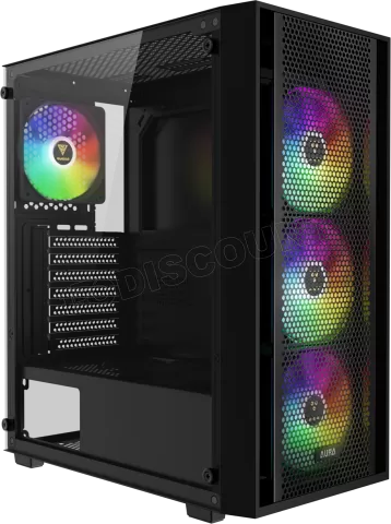 Photo de Boitier Moyen Tour ATX Gamdias Aura GC2 Elite RGB avec panneau vitré (Noir)