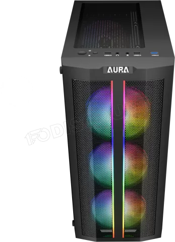 Photo de Boitier Moyen Tour ATX Gamdias Aura GC3 Elite RGB avec panneaux vitrés (Noir)