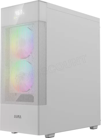 Photo de Boitier Moyen Tour ATX Gamdias Aura GC5 Elite RGB avec panneau vitré (Blanc)
