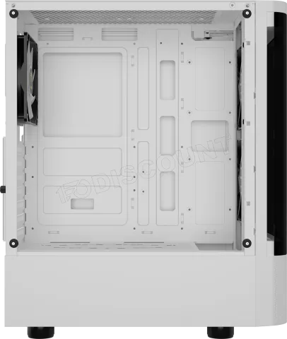 Photo de Boitier Moyen Tour ATX Gamdias Talos E3 CG RGB avec panneaux vitrés (Blanc)