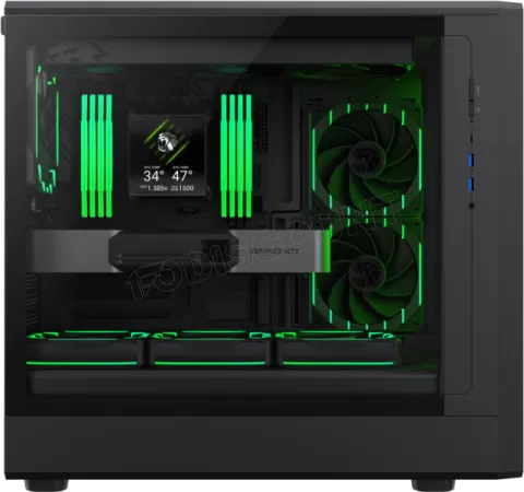 Photo de Boitier Moyen Tour ATX Gamemax Claw 460 Wood avec panneau vitré (Noir)