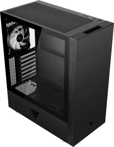 Photo de Boitier Moyen Tour ATX iTek Vertibra S210 RGB avec panneau vitré (Noir)