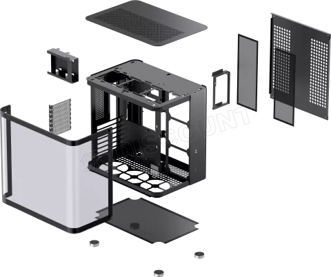Photo de Boitier Moyen Tour ATX Jonsbo TK-2 2.0 avec panneaux vitrés (Noir)