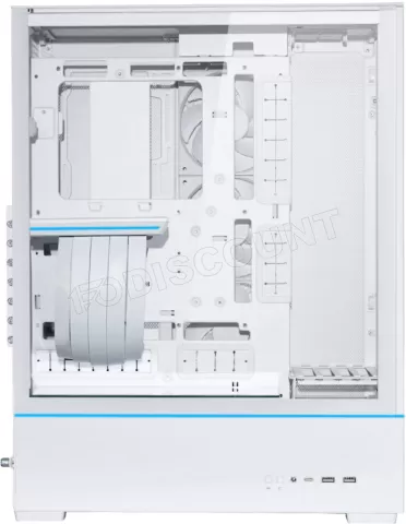 Photo de Boitier Moyen Tour ATX Lian-Li Sup-01 RGB avec panneaux vitrés (Blanc)