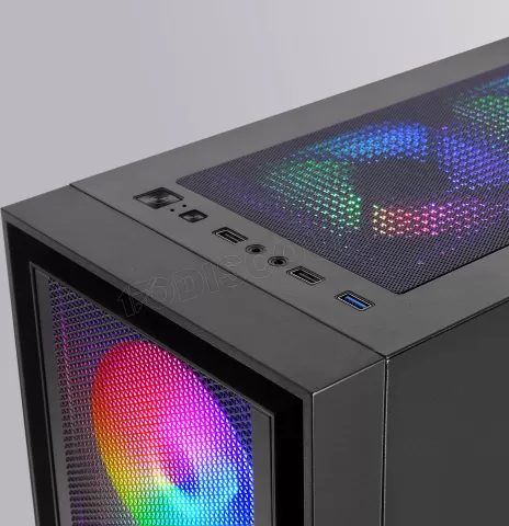 Photo de Boitier Moyen Tour ATX Mars Gaming MC-Air RGB avec panneau vitré (Noir)