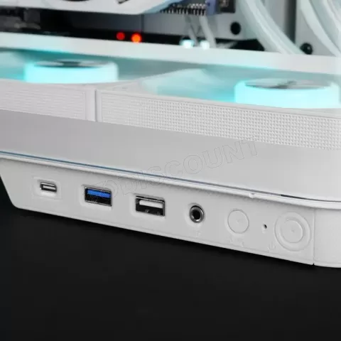 Photo de Boitier Moyen Tour ATX Mars Gaming MC-Infinio RGB avec panneaux vitrés (Blanc)