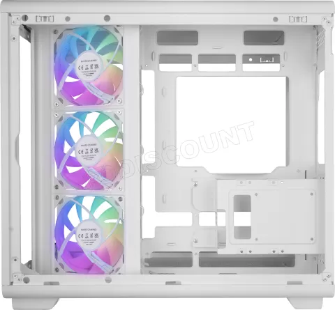 Photo de Boitier Moyen Tour ATX Mars Gaming MC-Rev RGB avec panneaux vitrés (Blanc)