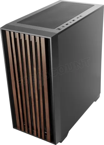 Photo de Boitier Moyen Tour ATX Mars Gaming MC-Wood avec panneau vitré (Noir/Chrome)