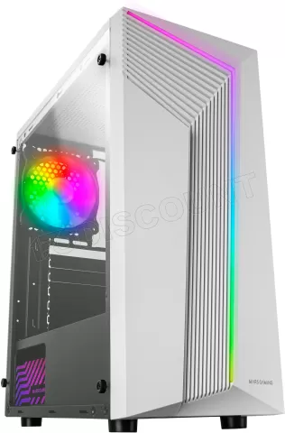 Photo de Boitier Moyen Tour ATX Mars Gaming MC-X7 RGB avec panneau vitré (Blanc)