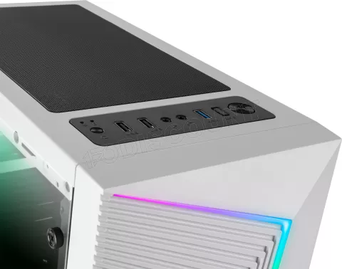 Photo de Boitier Moyen Tour ATX Mars Gaming MC-X7 RGB avec panneau vitré (Blanc)