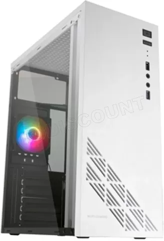 Photo de Boitier Moyen Tour ATX Mars Gaming MC100 RGB avec panneau vitré (Blanc)