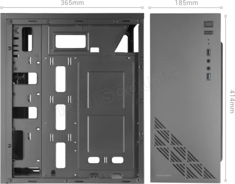 Photo de Boitier Moyen Tour ATX Mars Gaming MC100 RGB avec panneau vitré (Noir)