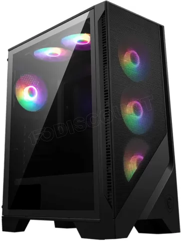 Photo de Boitier Moyen Tour ATX MSI Mag Forge 120A Airflow RGB avec panneau vitré (Noir)