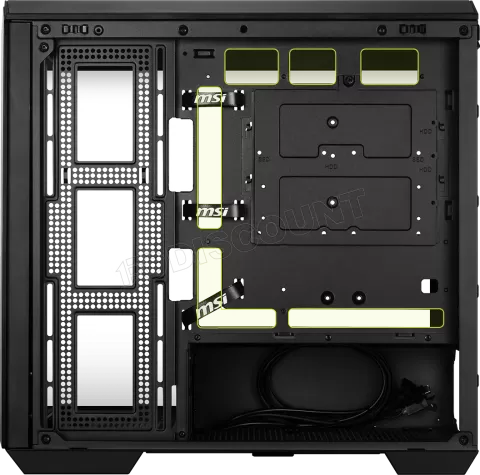 Photo de Boitier Moyen Tour ATX MSI Mag Pano 100R Project Zero RGB avec panneaux vitrés (Noir)