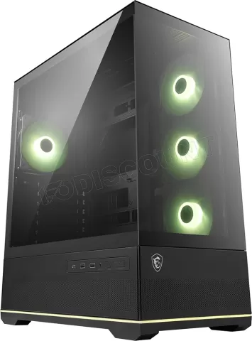 Photo de Boitier Moyen Tour ATX MSI Mag Pano 110R Project Zero RGB avec panneaux vitrés (Noir)
