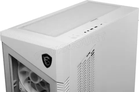 Photo de Boitier Moyen Tour ATX MSI MPG Velox 100R RGB avec panneaux vitrés (Blanc)