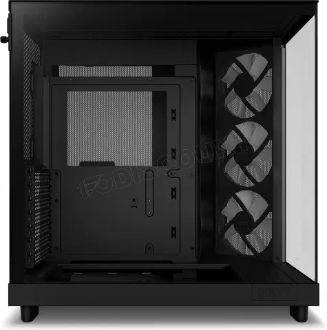 Photo de Boitier Moyen Tour ATX NZXT H6 Flow RGB avec panneaux vitrés (Noir)